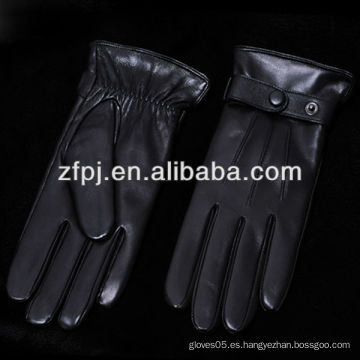 Moda invierno negro conducir guantes italianos